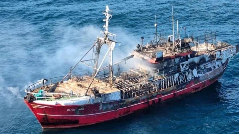Fighting for their lives on the open sea: Fisherman survive ‘frantic, raging’ boat fire